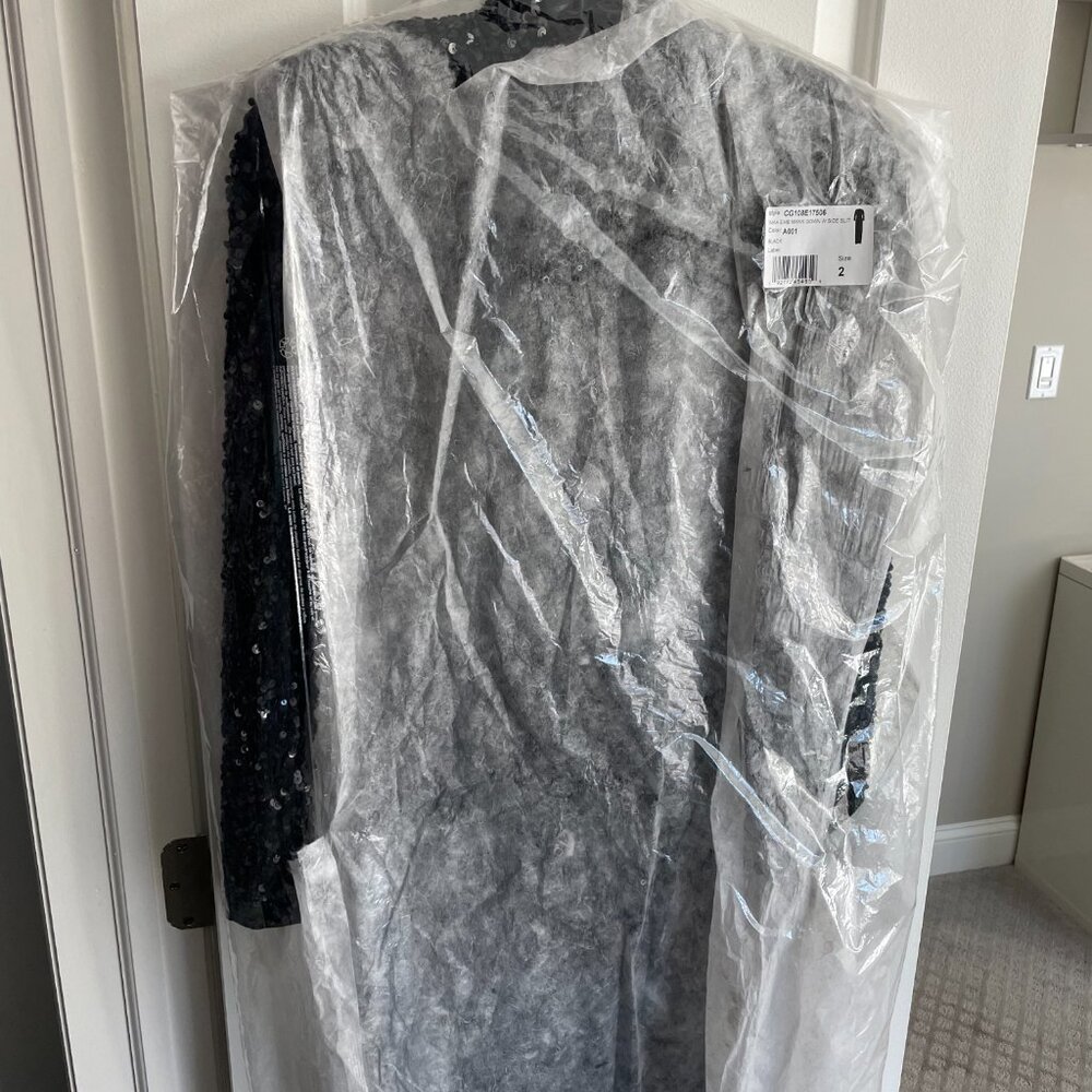 ALICE + OLIVIA Inka Sequin Maxi Gown Black Size 2 NEW WITH TAGS IN ORIGINAL BAG - Picture 9 of 10